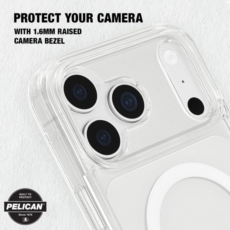 Funda Pelican para iPhone 18 Pro Transparente con Soporte Giratorio