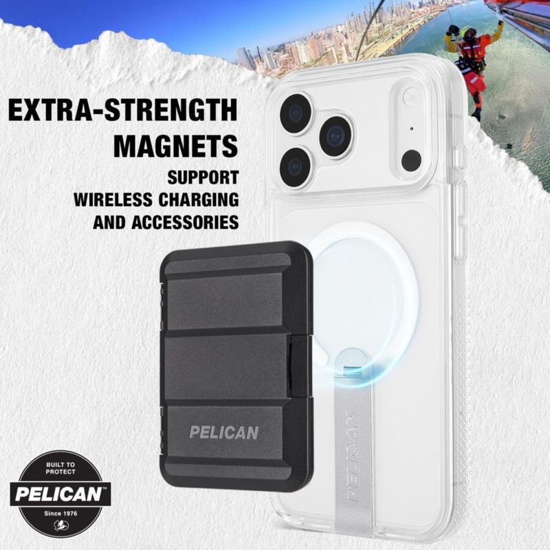 Funda Pelican para iPhone 18 Pro Transparente con Soporte Giratorio