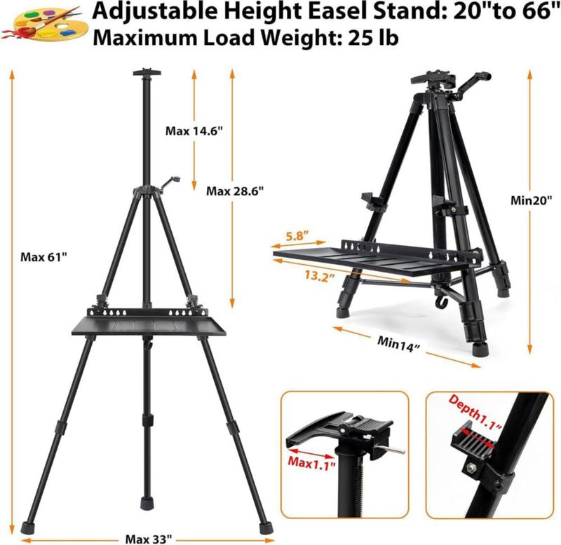 Soportes de Caballetes VAIIGO Pack de 4 20-61 cm de mesa/piso