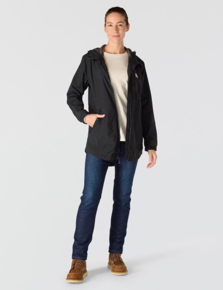 Abrigo Carhartt para mujer talla pequeña negro Rain Defender