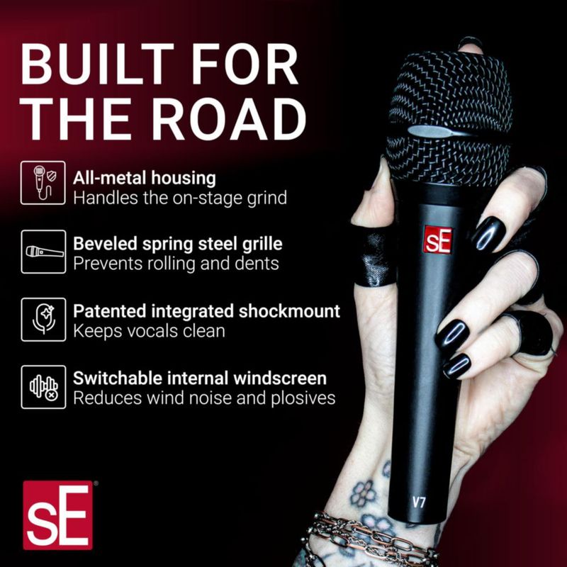 Micrófono SE ELECTRONICS V7 Dinámico XLR Supercardioide