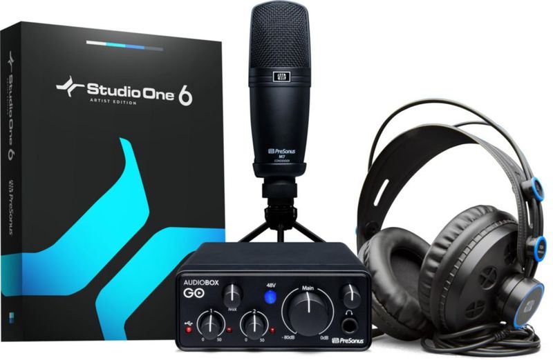 Paquete de grabación de estudio PreSonus AudioBox Go Creator