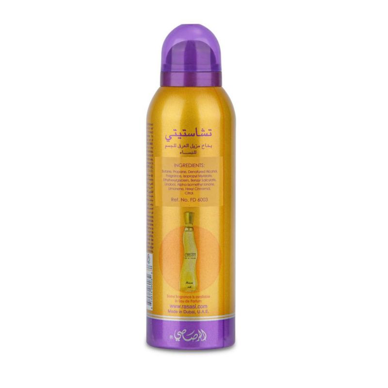 Desodorante en Spray Corporal Rasasi Chastity para Mujer 200 ml