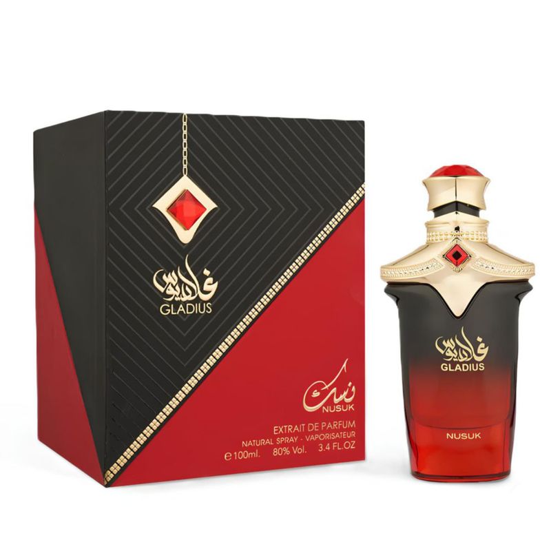 Perfume Nusuk Gladius Extrait 100 ml Frutal Especiado y Amaderado