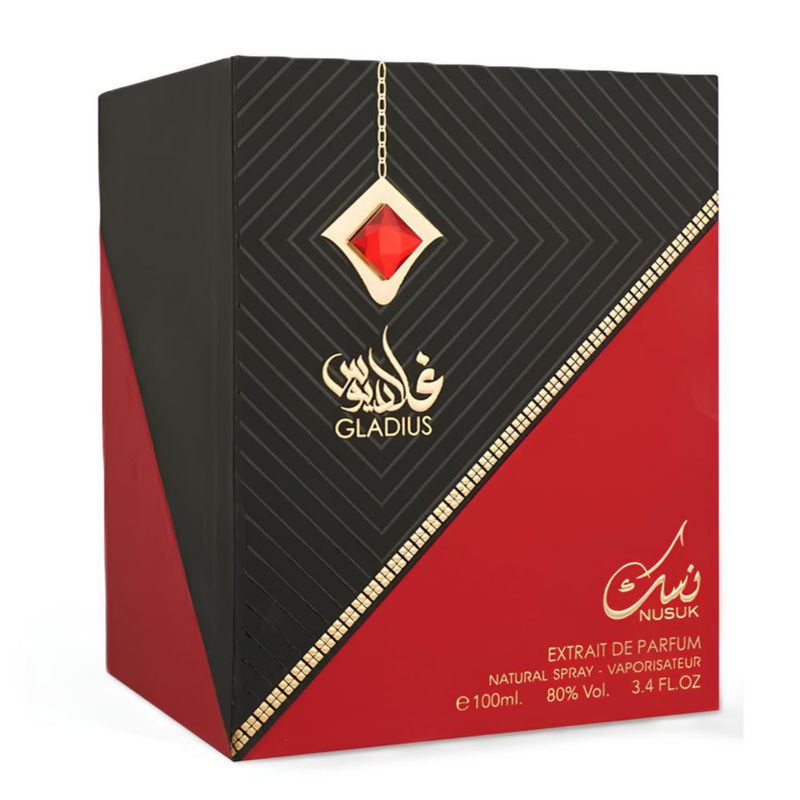 Perfume Nusuk Gladius Extrait 100 ml Frutal Especiado y Amaderado