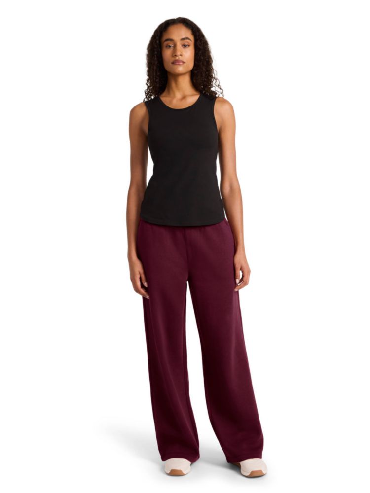 Pantalones Reebok Mujer 76 cm Pierna Ancha Negro Cereza Talla S