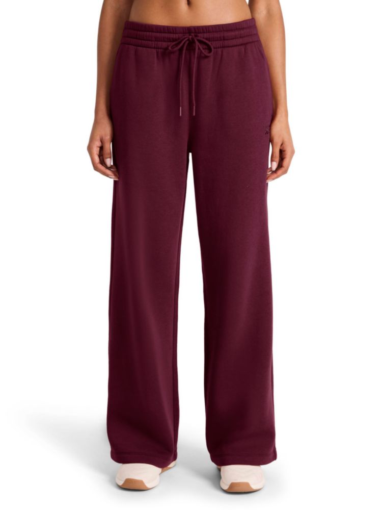 Pantalones Reebok Mujer 76 cm Pierna Ancha Negro Cereza Talla S