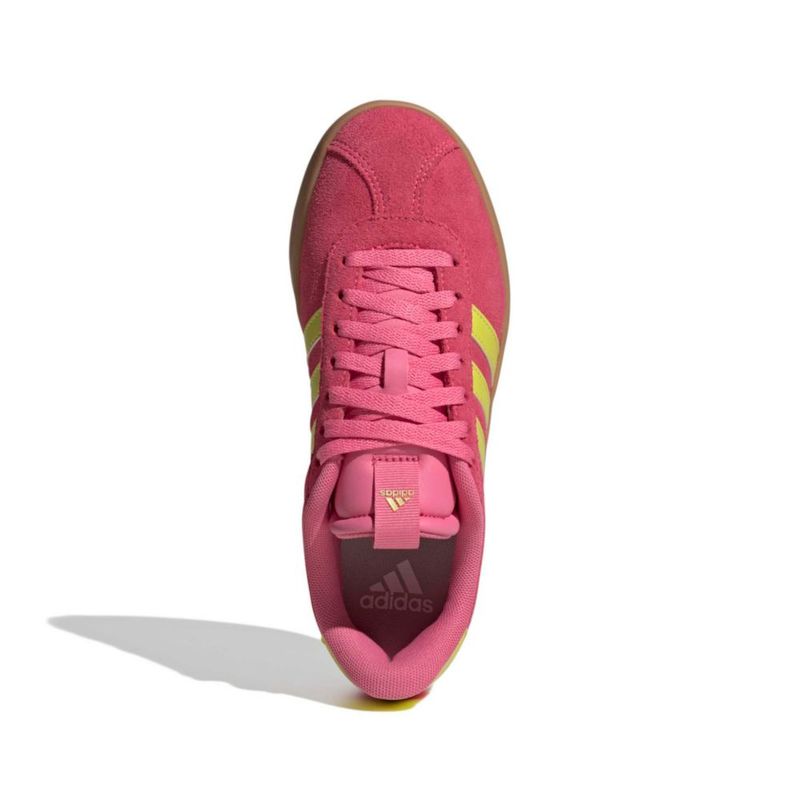 Zapatillas adidas VL Court 3.0 Rosa brillante/Limón puro/Oro metálico 11 (Mujer)