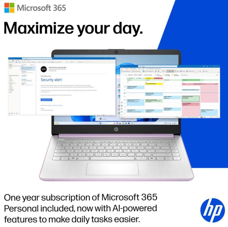 Portátil HP 14" Intel N150 128 GB SSD Copilot+Office