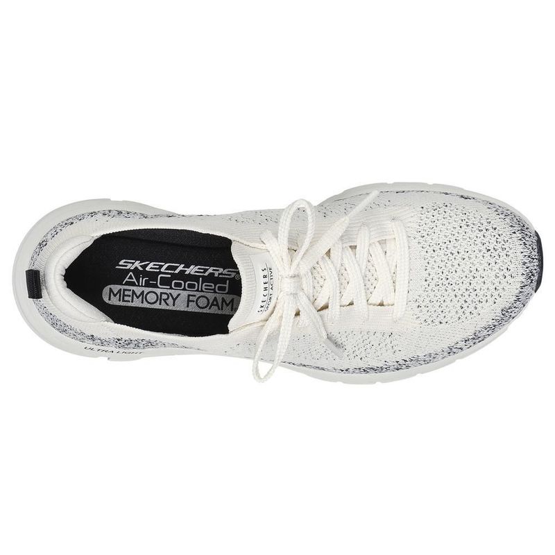 Tenis skechers sport active beige negro para mujer 104651xntbk