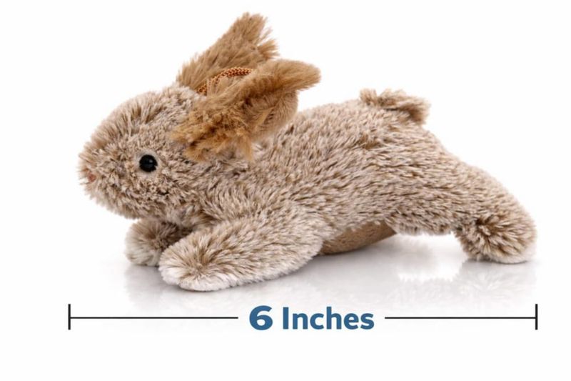 Juguete para perro Multipet 15 cm Conejo de peluche con silbato color beige/marrón