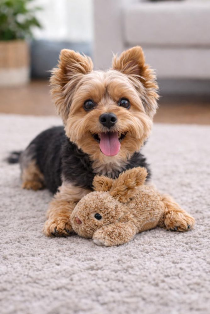 Juguete para perro Multipet 15 cm Conejo de peluche con silbato color beige/marrón
