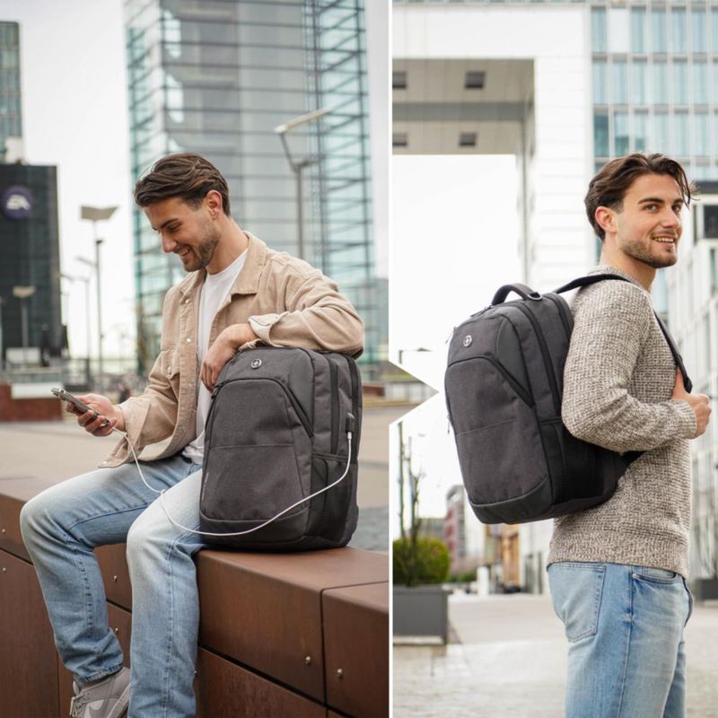 Mochila Swissdigital de 16 pulgadas con puerto de carga USB