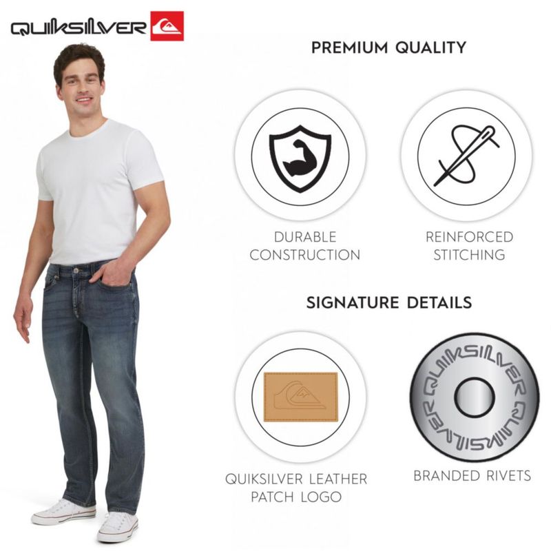Jeans Quiksilver Gershwin 86 cm de cintura x 76 cm de entrepierna Corte Recto