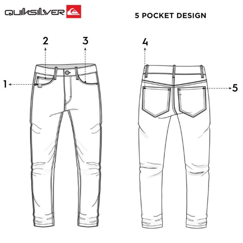 Jeans Quiksilver Gershwin 86 cm de cintura x 76 cm de entrepierna Corte Recto