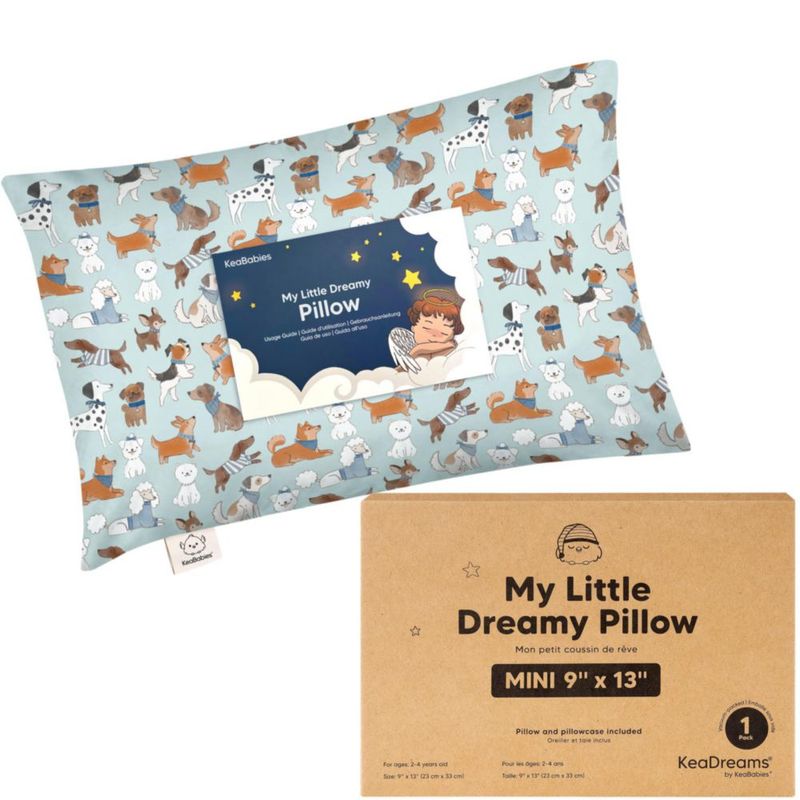Almohada KeaBabies 23 x 33 cm con estampado de perros y funda
