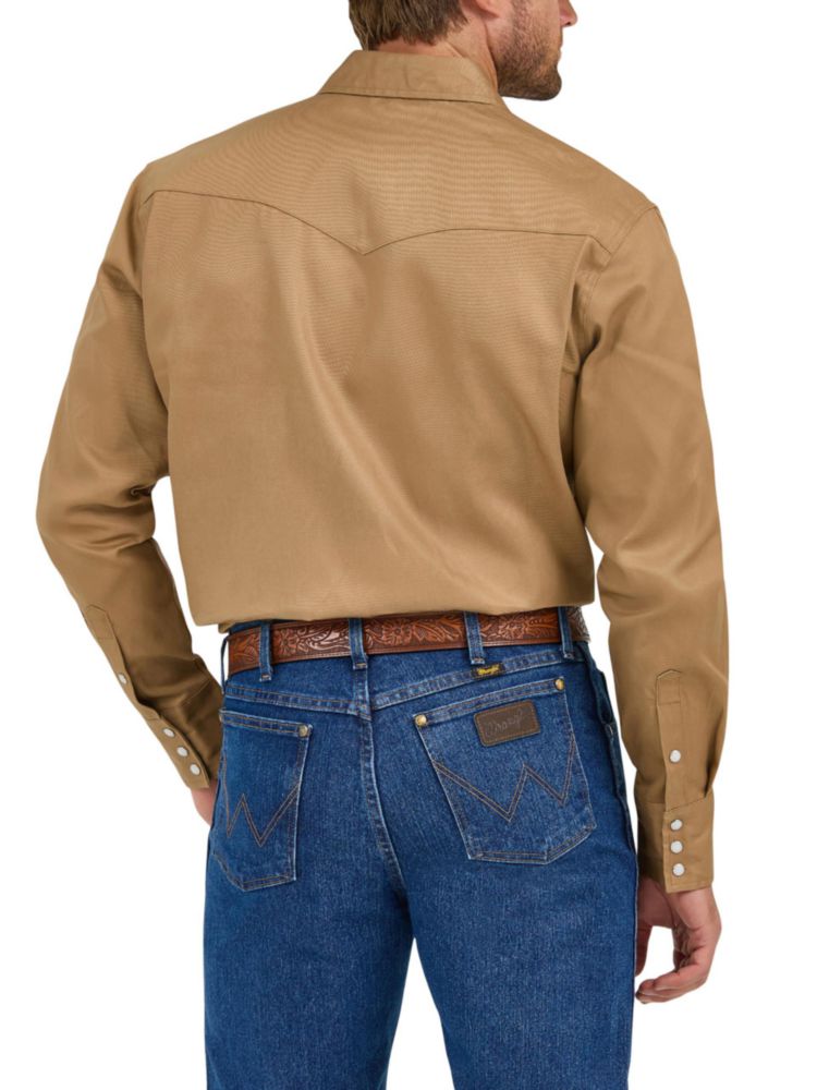 CAMISA Wrangler Corte Vaquero de Manga Larga Rawhide Talla Grande