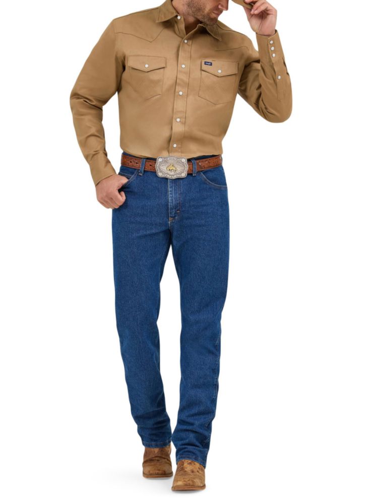 CAMISA Wrangler Corte Vaquero de Manga Larga Rawhide Talla Grande