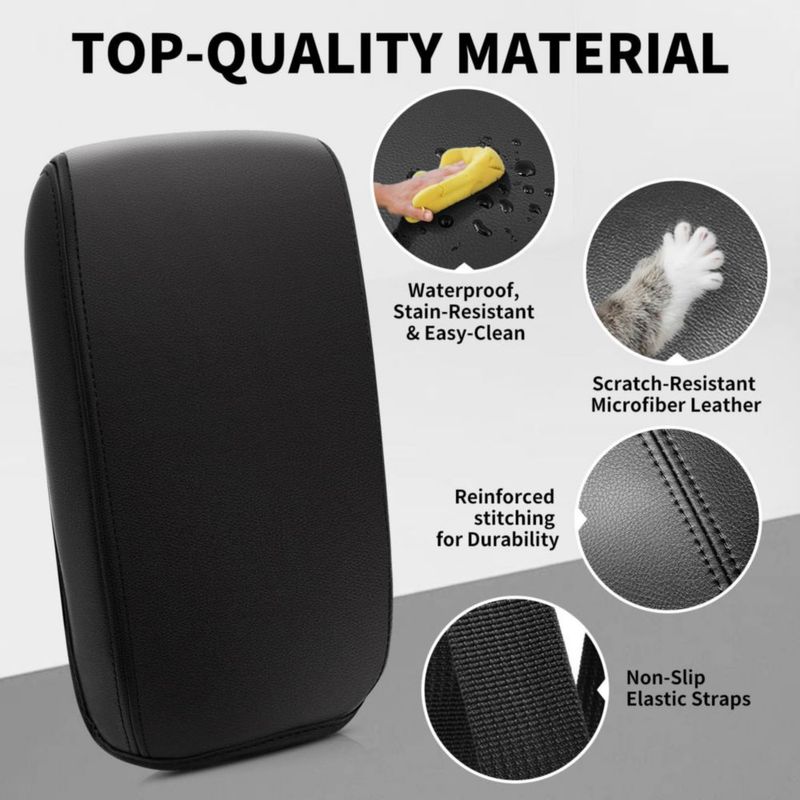 Cubierta de Reposabrazos Asgohme para Honda Civic 2012-2015 de Cuero Negro