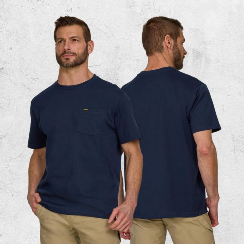 Camisetas STANLEY de algodón grueso 2 unidades con bolsillo