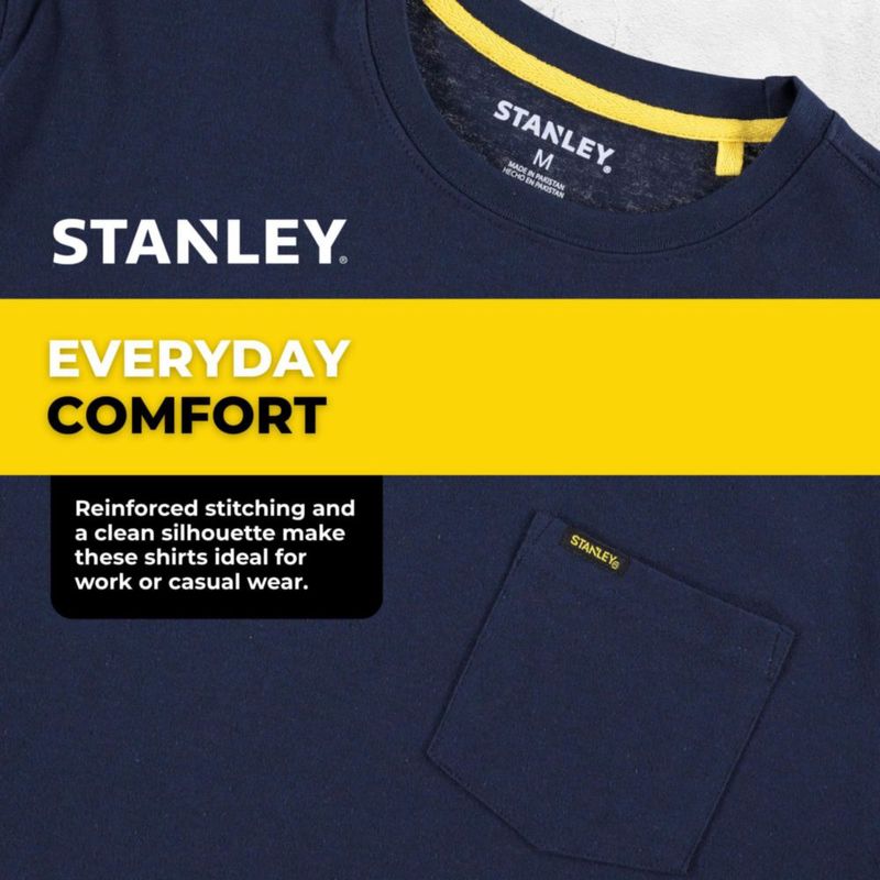 Camisetas STANLEY de algodón grueso 2 unidades con bolsillo