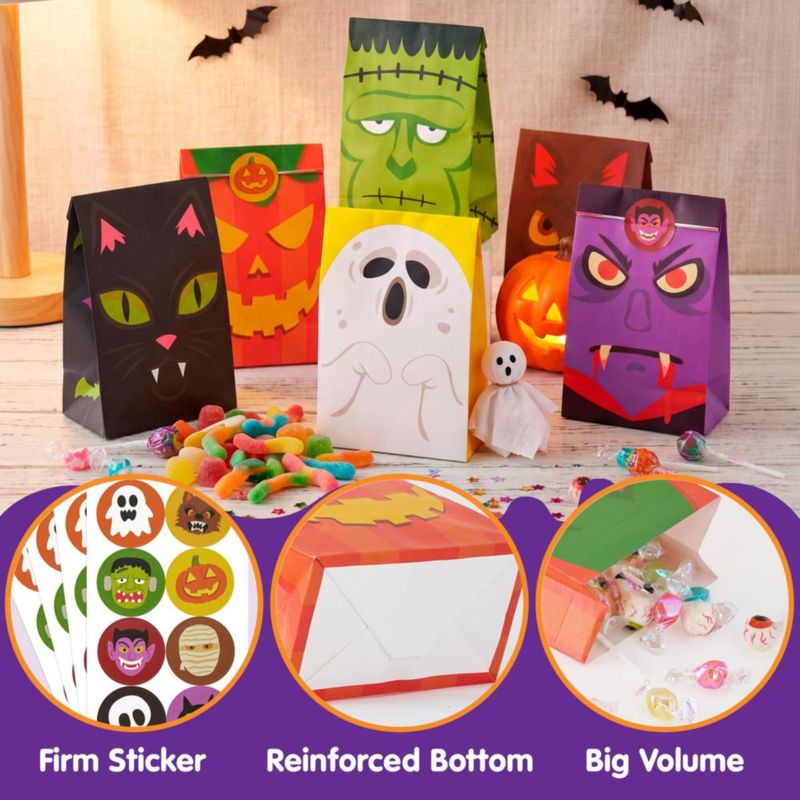 Bolsas de golosinas JOYIN 24 uds con pegatinas de Halloween incluidas