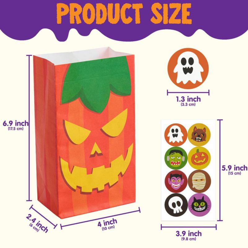 Bolsas de golosinas JOYIN 24 uds con pegatinas de Halloween incluidas
