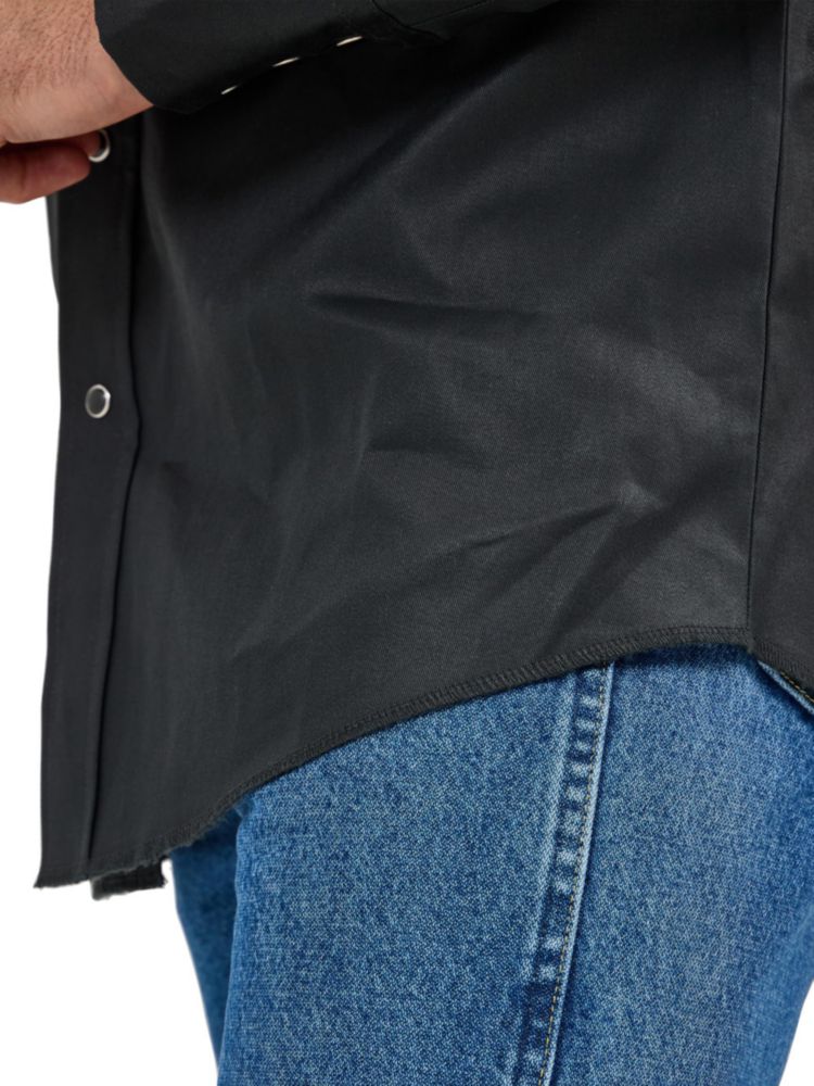 Camisa Wrangler Corte Vaquero 3X Negra Acabado Firme