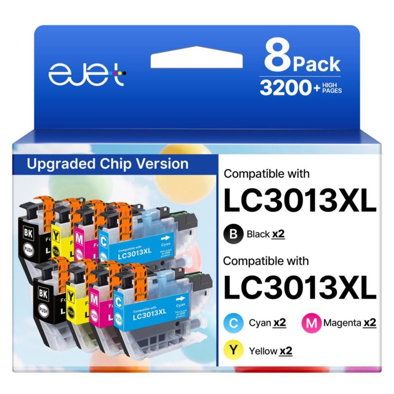 Cartuchos de tinta ejet LC3013 paquete de 8 (Negro/Cian/Magenta/Amarillo)