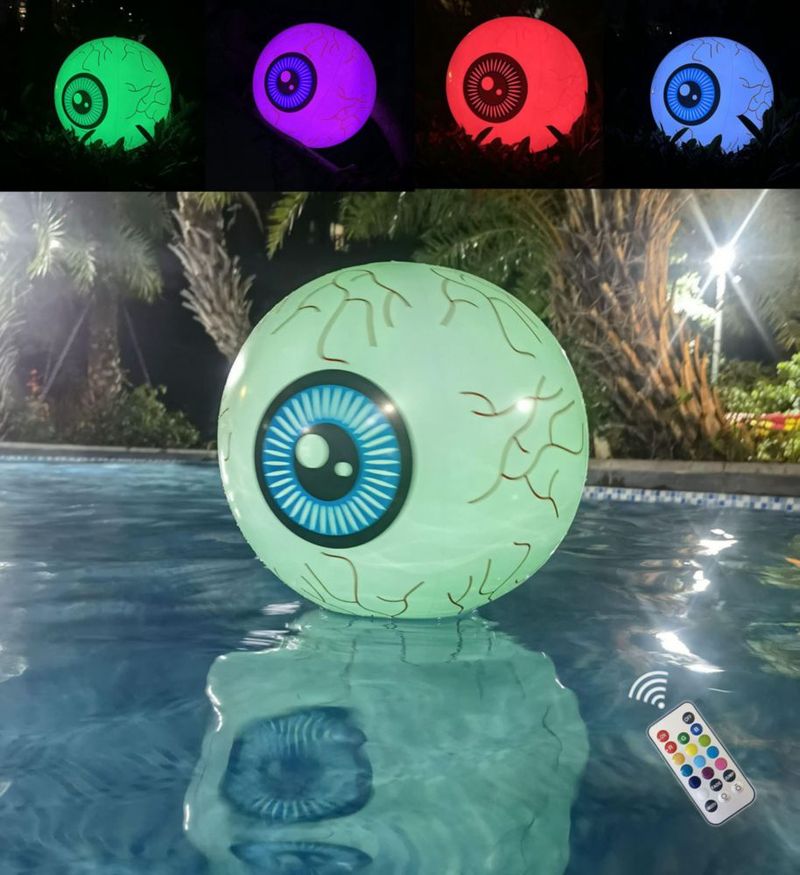 Bola de Ojos Inflable Snatlly 40 cm LED con Control Remoto