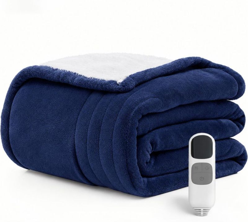 Manta eléctrica WATO FT 130 × 152 cm 10 niveles con apagado automático