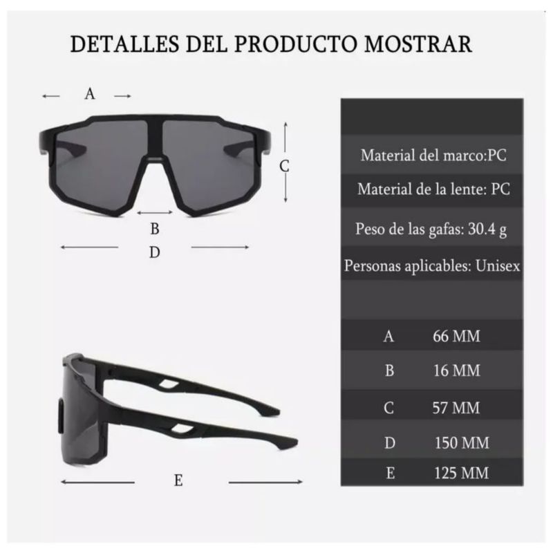Gafas De Sol Deportivas Unisex Para Correr, Color Azul