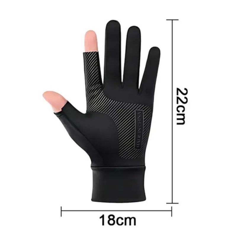 2 Pares Guantes Protección Sol Deportivos Para Hombre,  Color Gris/Negro