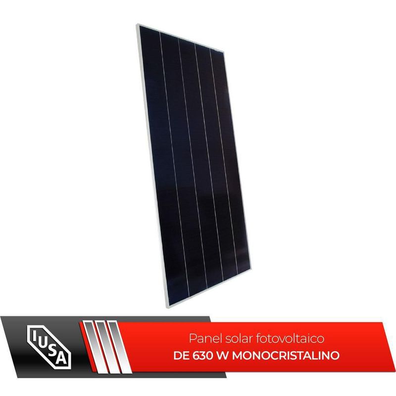 Panel solar bifacial monocristalino tipo n 625 w iusasol pv-20 tb iusa