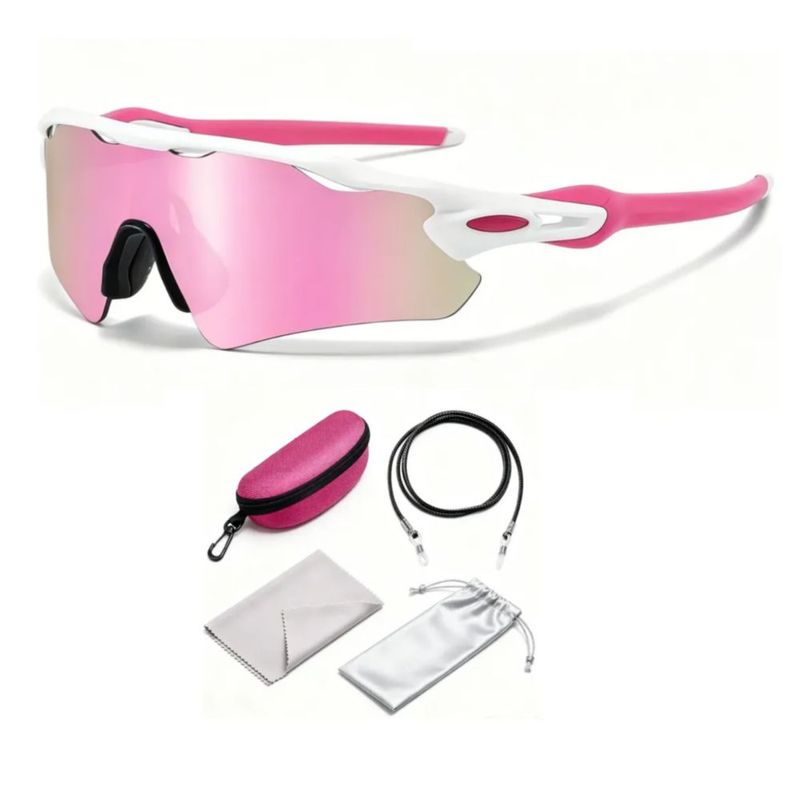 Gafas Deportivas Lentes Sol Unisex Para Correr, Andar, pescar Color Rosa