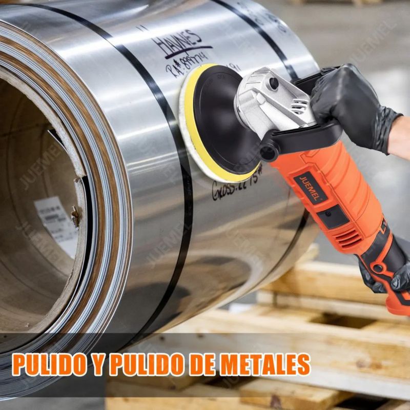 Pulidora Eléctricas Para Autos Pulido Lijado 1400w Naranja