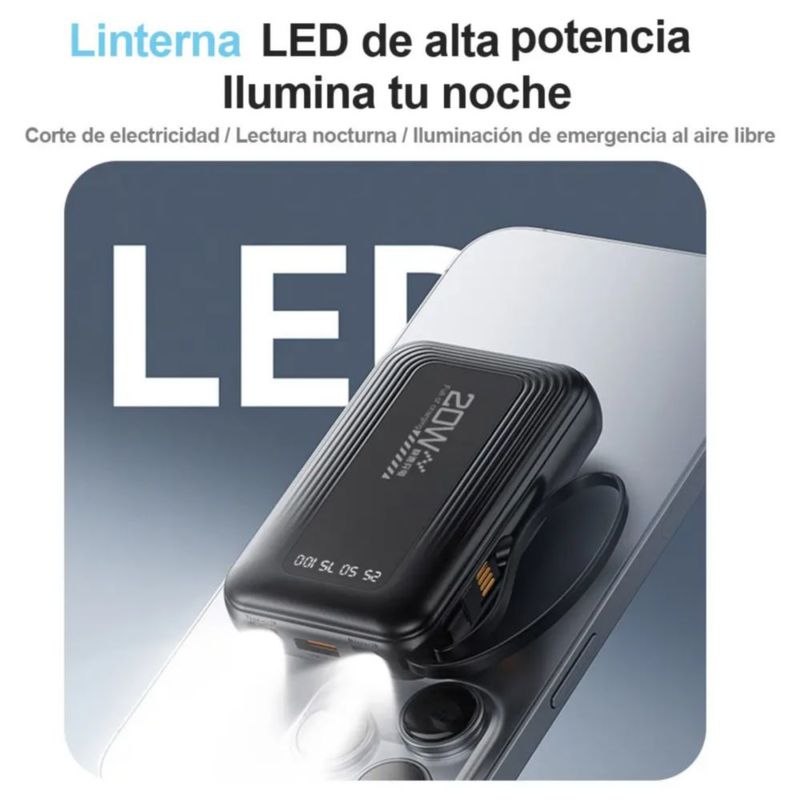 Power Bank Batería Portátil 10000mah Pd 20w, Color Rosa