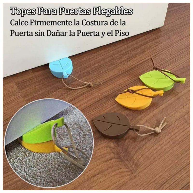 4 Pzs Tope De Puerta Caucho Topes Para Puertas Para Detener, Multicolor
