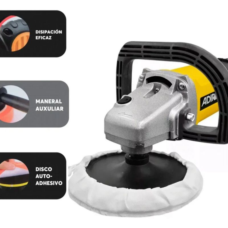 Pulidora Industrial 7 Pulgadas 1350w amarillo negro