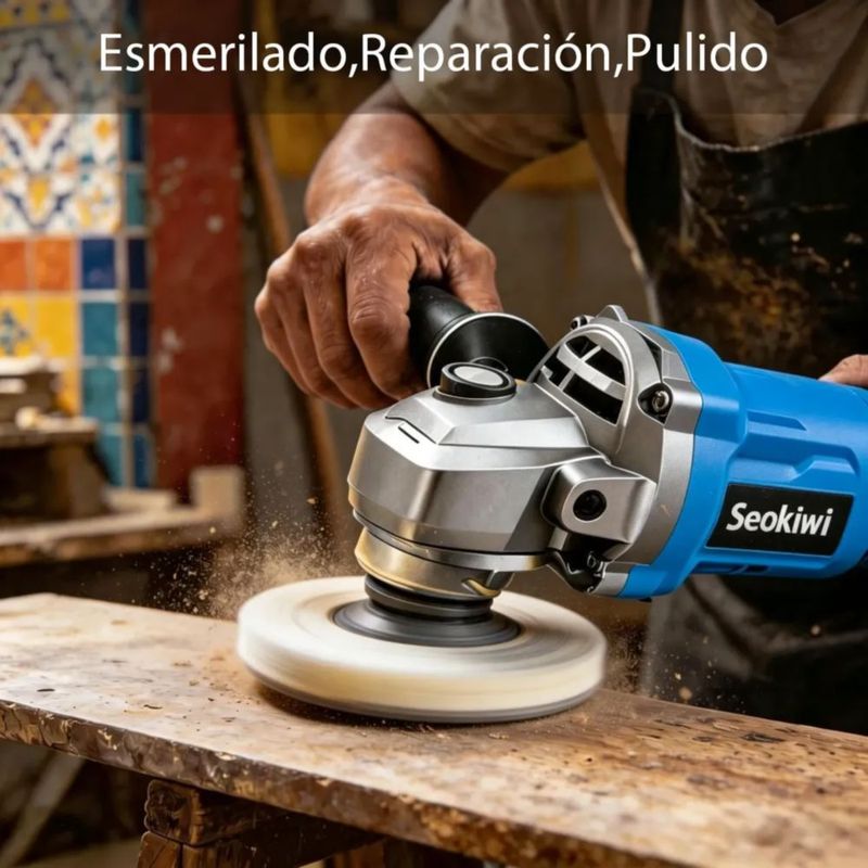Esmeriladora Angular Inalámbrica + Motosierras 2 En 1 azul/negro