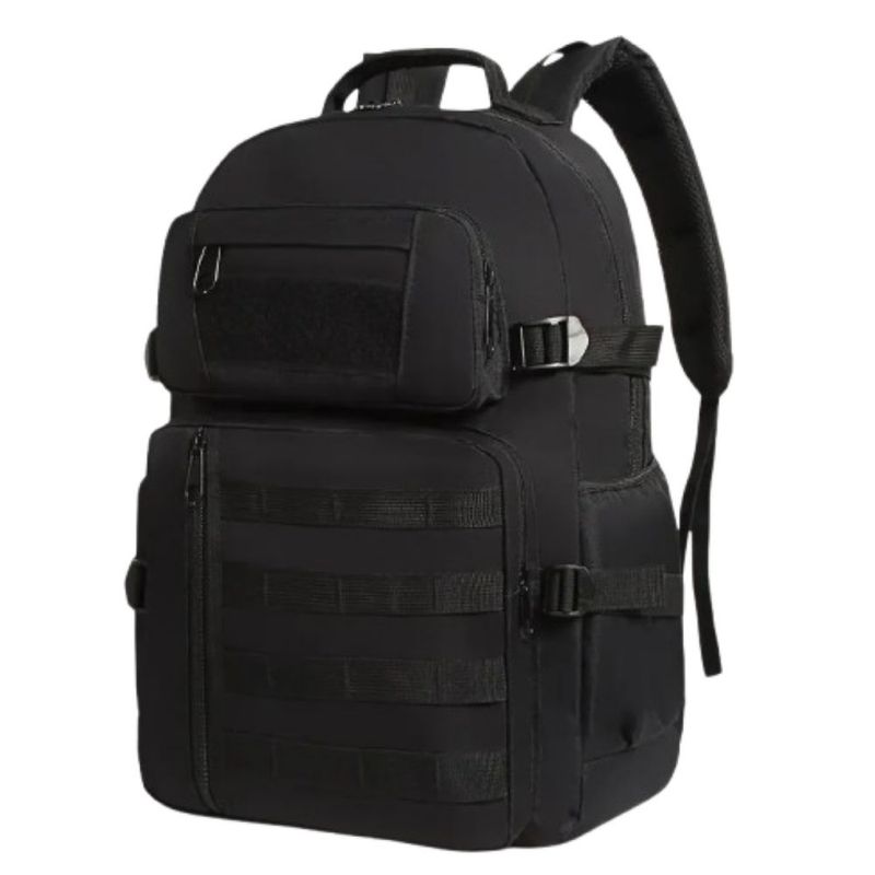 Mochila Táctica Militar Portátil Escolar Viaje, Color Negro