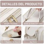 Cosmetiquera Impermeable Neceser De Viaje Estuche Maquillaje, Color Blanco