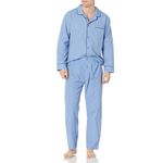 Conjunto de pijama Hanes talla X-Large azul sólido de manga larga
