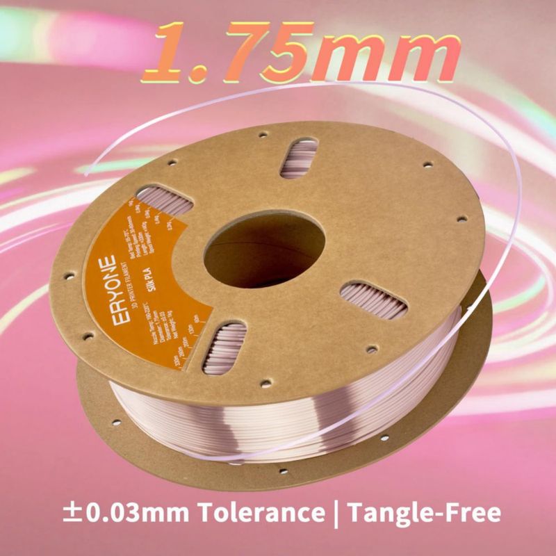 Filamento PLA ERYONE 175 mm 1 kg Silk Rosa Dorado
