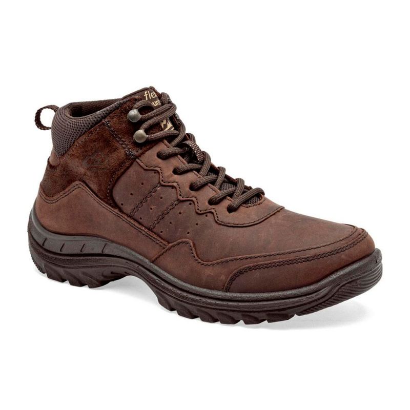 BOTA Y BOTIN CASUAL FLEXI 66517 CAFE TACON 4 cm Piel