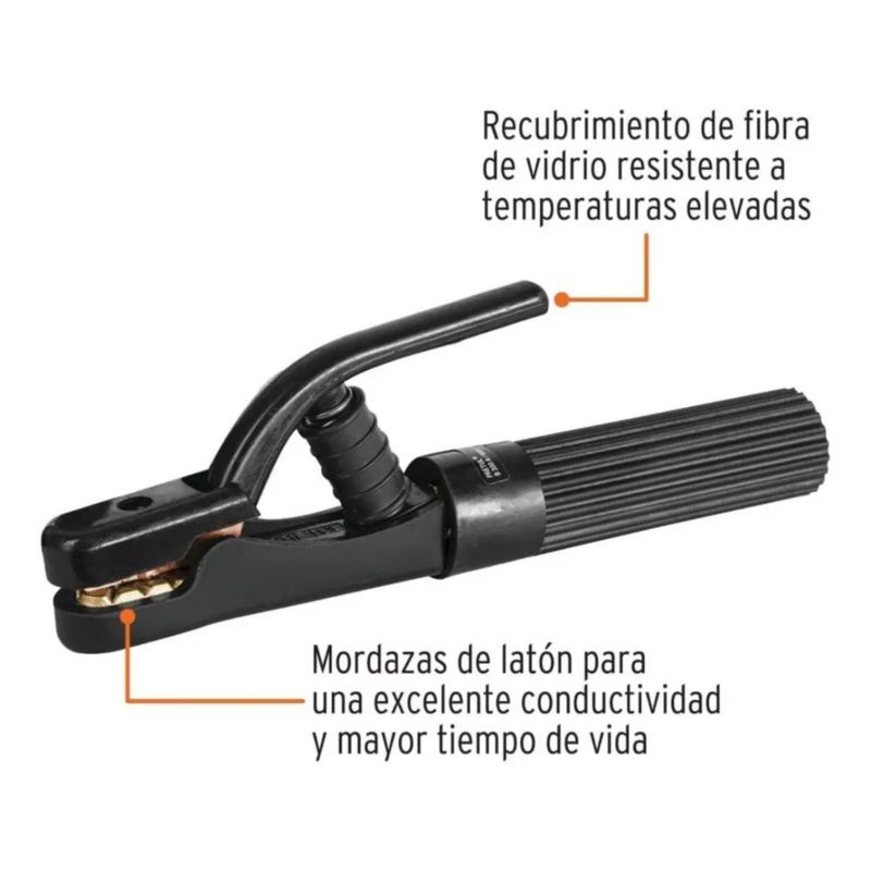 Pinza Porta Electrodo De 300 A, negro