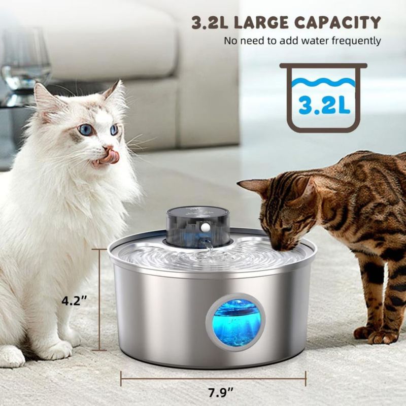 Fuente de Agua Casfuy 3 L Sin Cables con Sensor de Movimiento