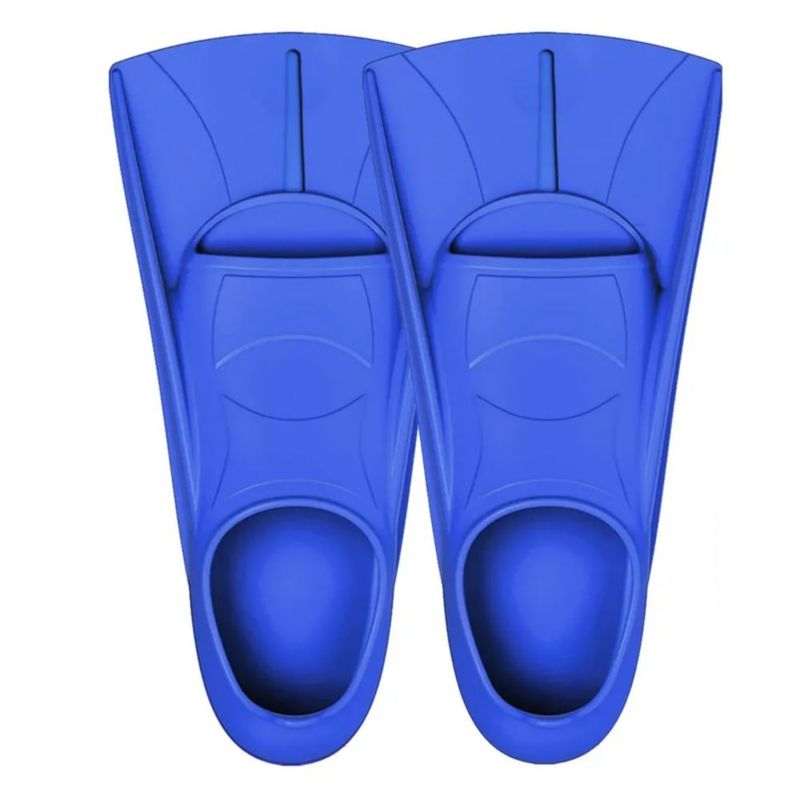 Aletas De Buceo Cortas Para Hombres Y Mujeres Talla M, Color Azul