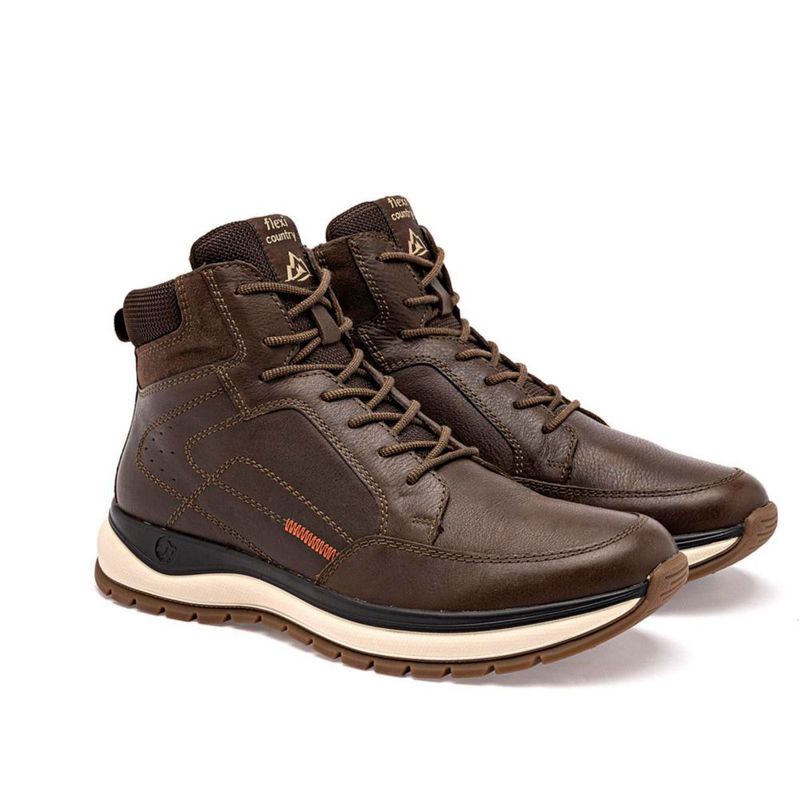BOTA Y BOTIN CASUAL FLEXI 401016 CAFE Piel