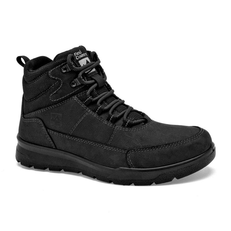 BOTA Y BOTIN CASUAL FLEXI 414915 NEGRO Piel